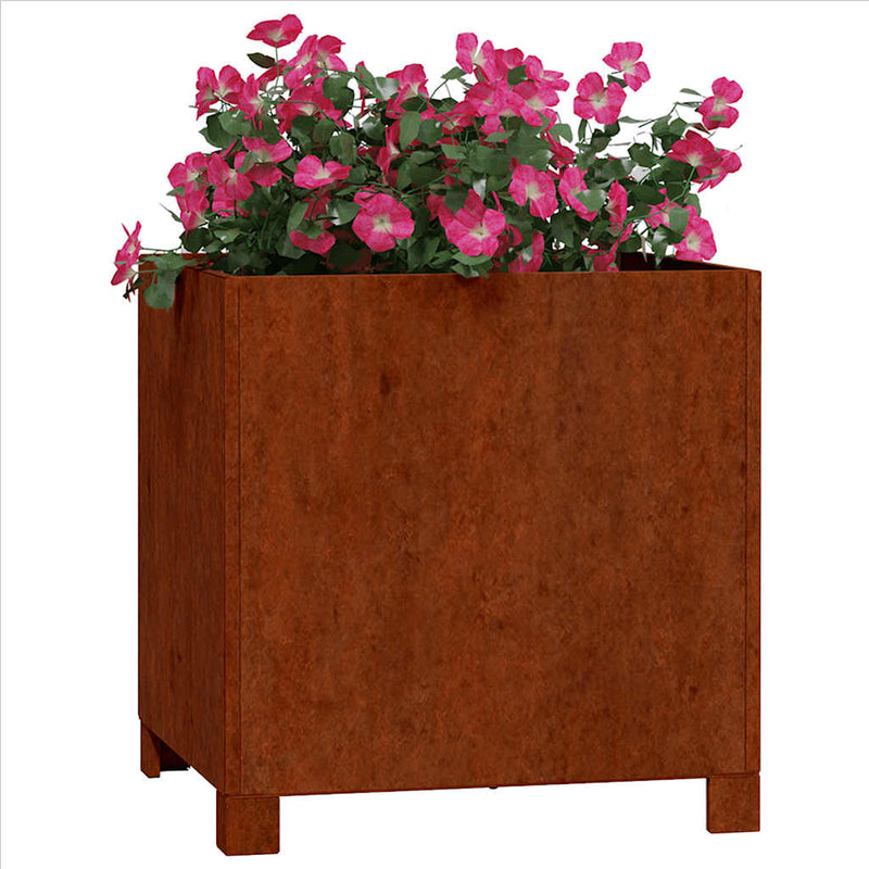 Load image into Gallery viewer, Vidaxl plantenbak met poten roestig 40x40x40 cm cortenstaal