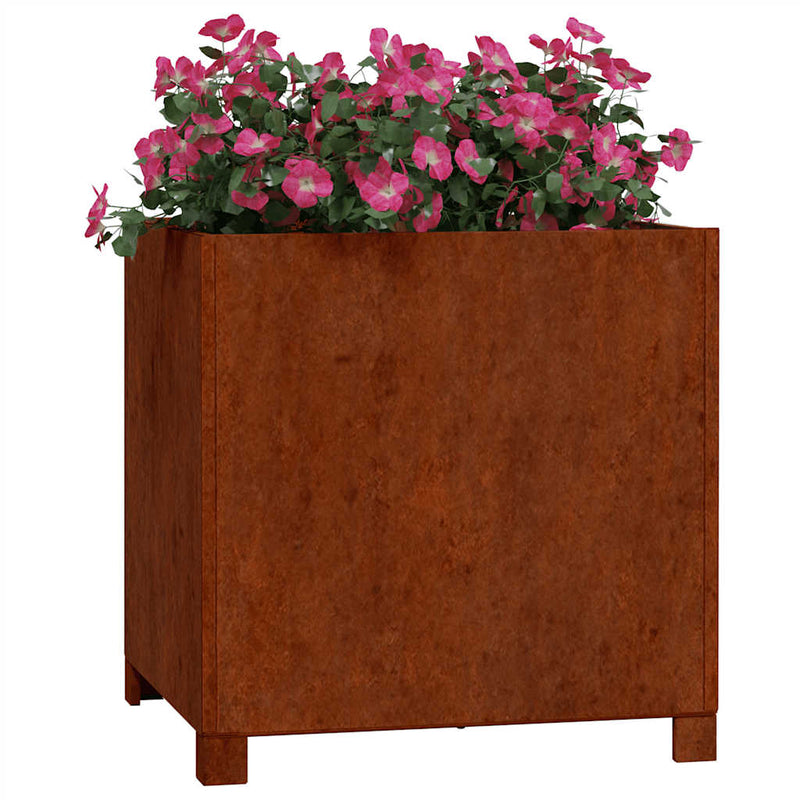 Load image into Gallery viewer, Vidaxl plantenbakken met poten 2 st roestig 50x50x50 cm cortenstaal