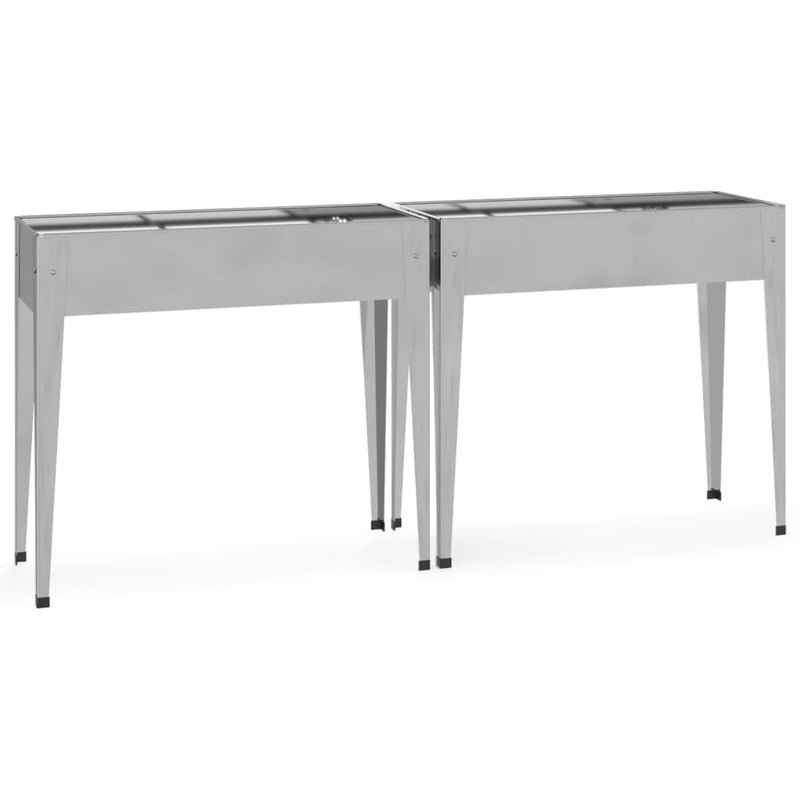 Load image into Gallery viewer, VidaXL Plantenbakken 2 st gegalvaniseerd staal