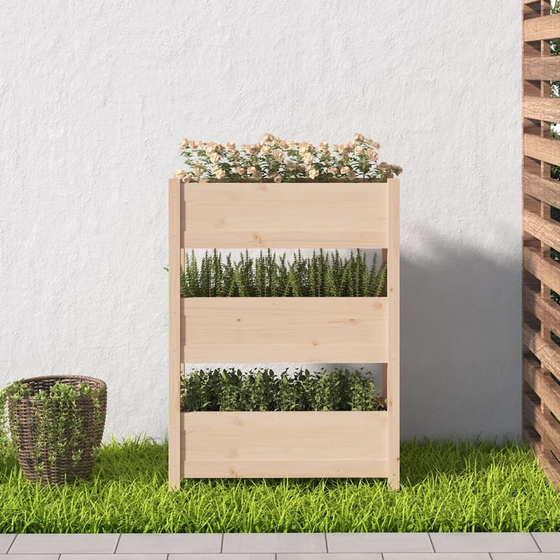 Afbeelding laden in galerijviewer, Vidaxl plantenbak 77x25x104,5 cm massief grenenhout