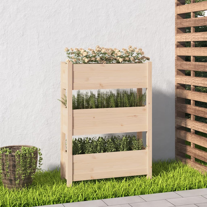 Afbeelding laden in galerijviewer, Vidaxl plantenbak 77x25x104,5 cm massief grenenhout