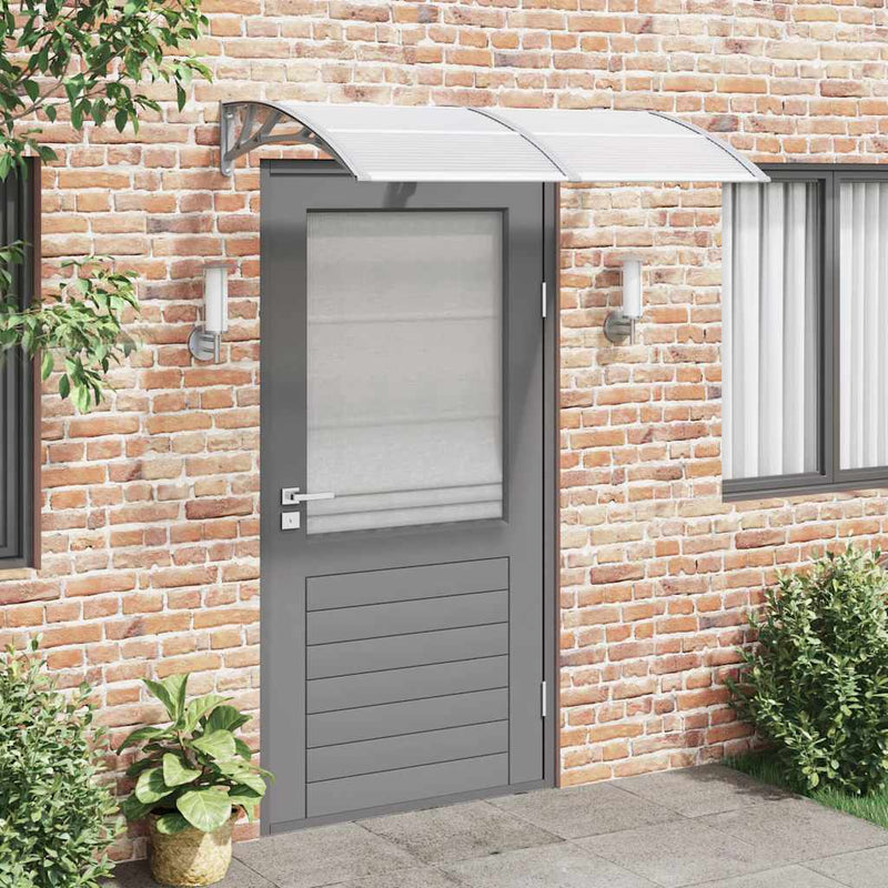 Load image into Gallery viewer, Vidaxl deurluifel 150x100 cm polycarbonaat grijs