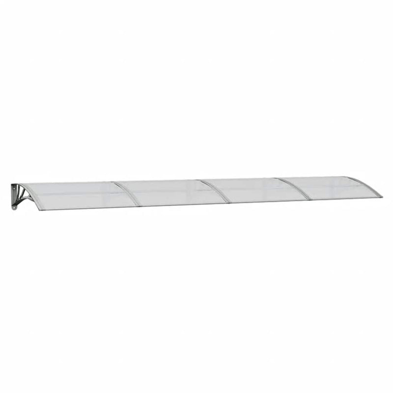 Load image into Gallery viewer, Vidaxl deurluifel 350x75 cm polycarbonaat grijs en transparant
