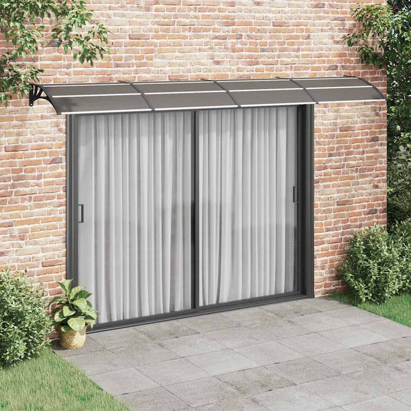 Load image into Gallery viewer, Vidaxl deurluifel 400x75 cm polycarbonaat zwart