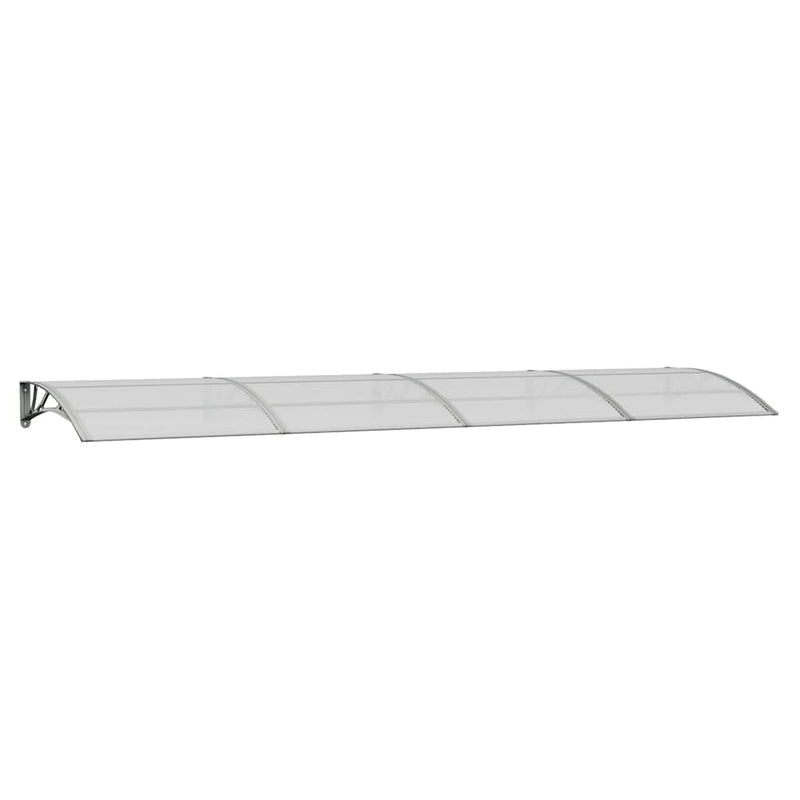 Load image into Gallery viewer, Vidaxl deurluifel grijs 400x100 cm polycarbonaat