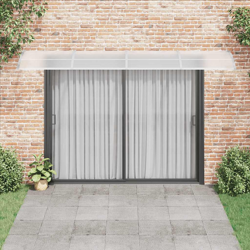 Load image into Gallery viewer, Vidaxl deurluifel grijs 400x100 cm polycarbonaat