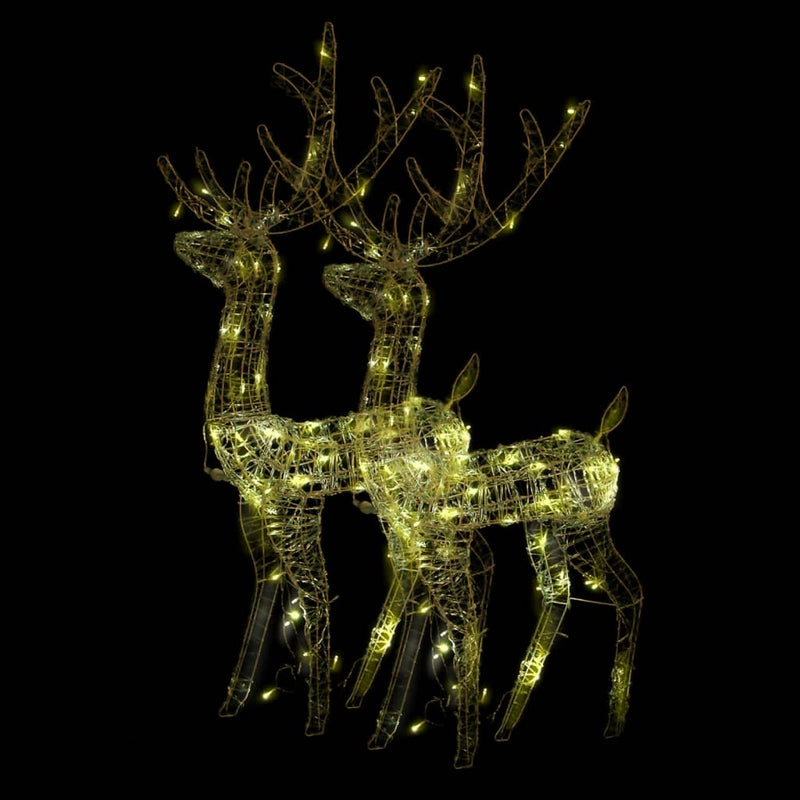 Afbeelding laden in galerijviewer, VidaXL Kerstversieringen rendier 2 st 120 cm acryl warmwit