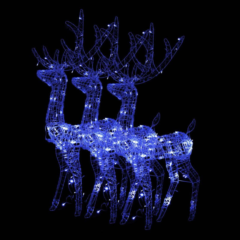 Load image into Gallery viewer, VidaXL Kerstversieringen rendier 3 st 120 cm acryl blauw