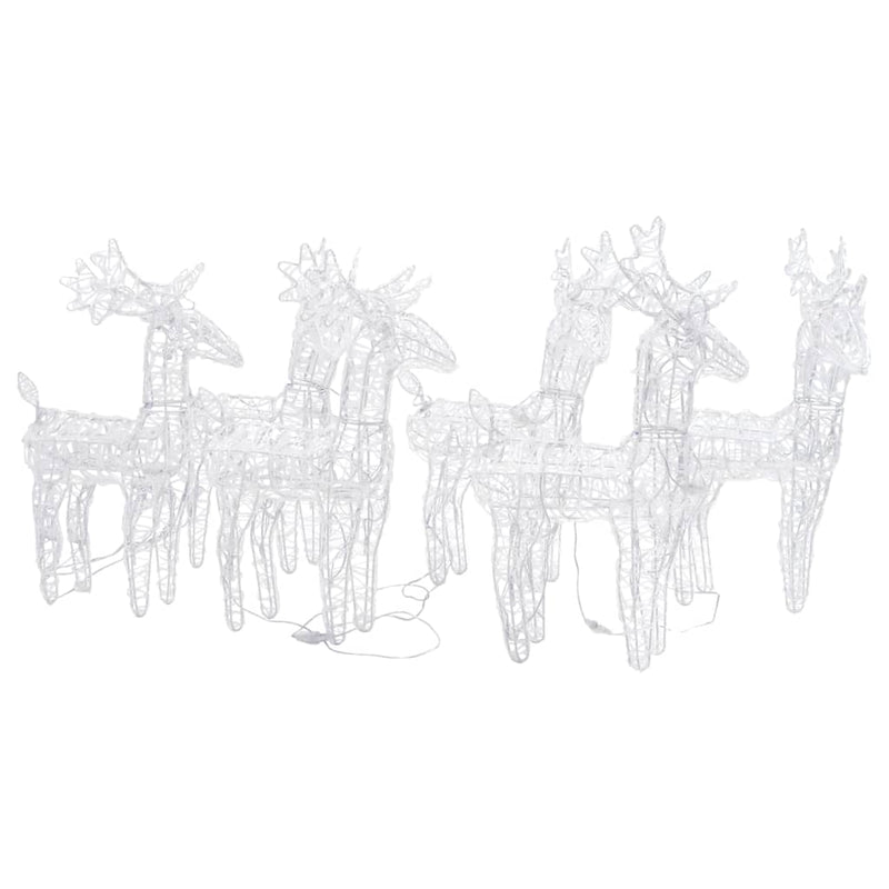 Load image into Gallery viewer, VidaXL Kerstrendieren 6 st 240 LED's acryl meerkleurig