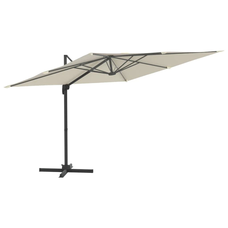 Load image into Gallery viewer, Vidaxl zweefparasol met aluminium paal 400x300 cm zandwit