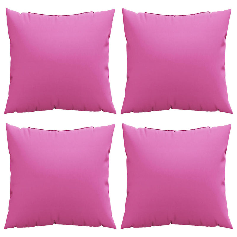 Afbeelding laden in galerijviewer, Vidaxl spreidkussens effen 4 pcs roze 60 x 60 cm polyester stof