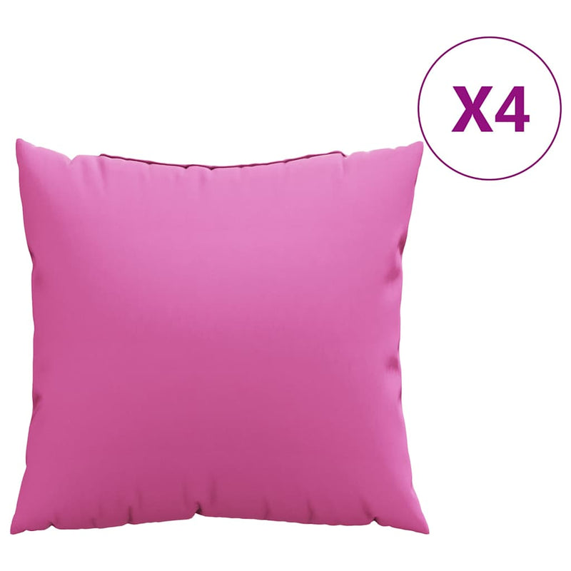Afbeelding laden in galerijviewer, Vidaxl spreidkussens effen 4 pcs roze 60 x 60 cm polyester stof