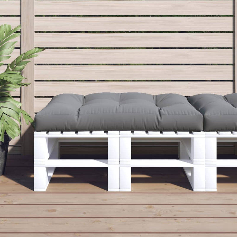 Afbeelding laden in galerijviewer, Vidaxl palletkussen 120x80x12 cm stof grijs