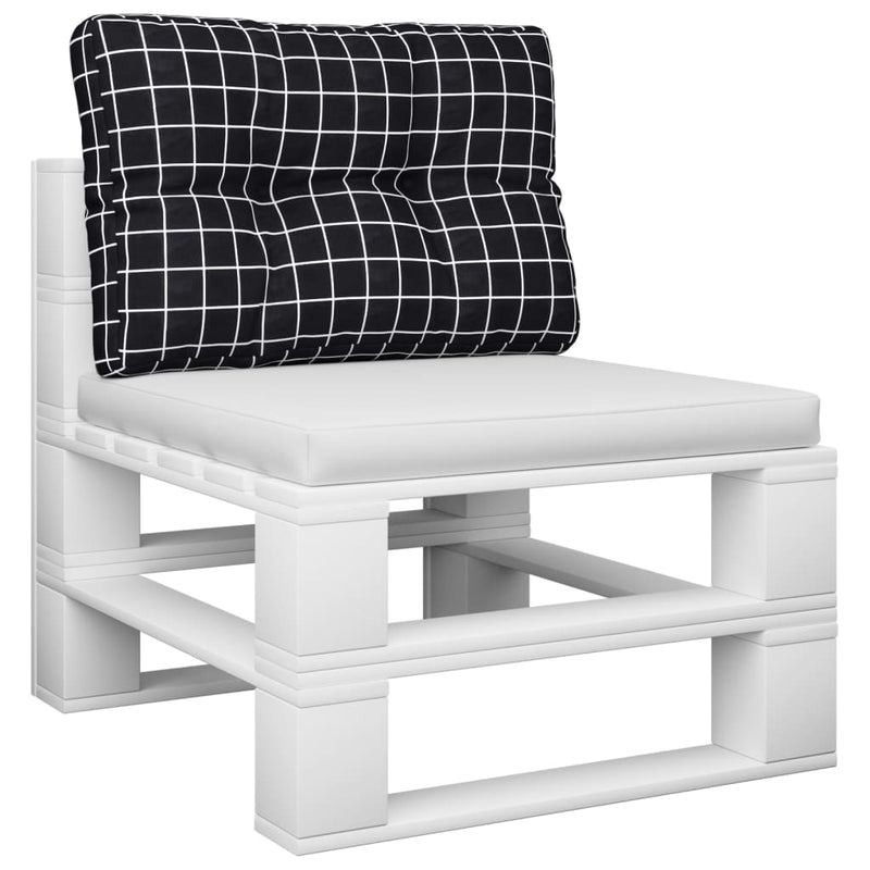 Load image into Gallery viewer, Vidaxl palletkussen ruitpatroon 60x40x12 cm stof zwart