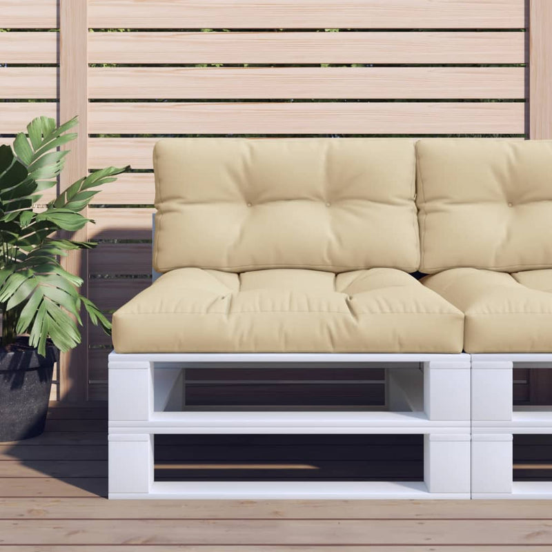 Afbeelding laden in galerijviewer, Vidaxl palletkussen 70x40x12 cm stof beige