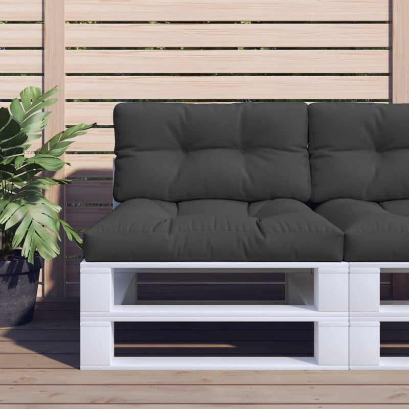 Afbeelding laden in galerijviewer, Vidaxl palletkussen 80x40x12 cm stof zwart