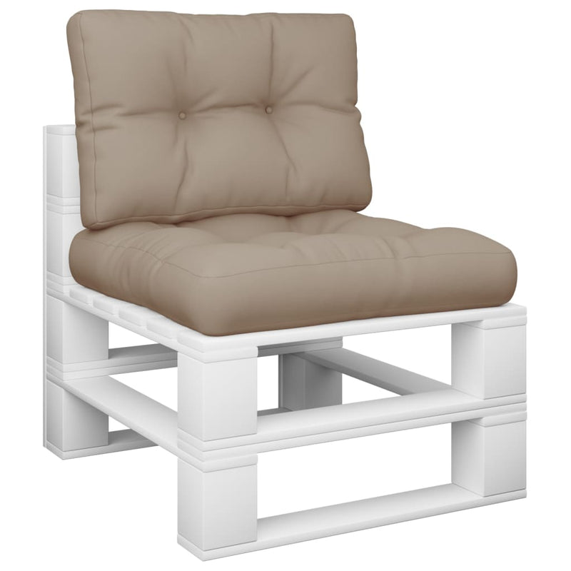 Load image into Gallery viewer, Vidaxl palletkussens 2 st stof taupe
