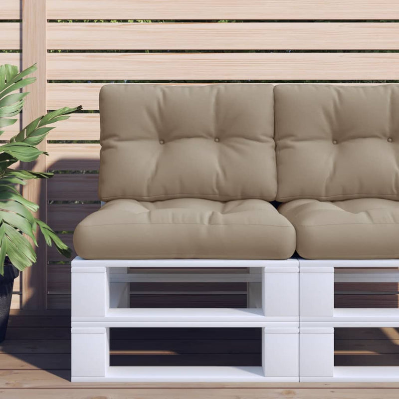 Load image into Gallery viewer, Vidaxl palletkussens 2 st stof taupe