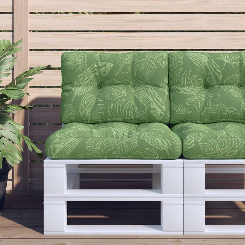 Load image into Gallery viewer, Vidaxl palletkussens 2 st stof bladpatroon