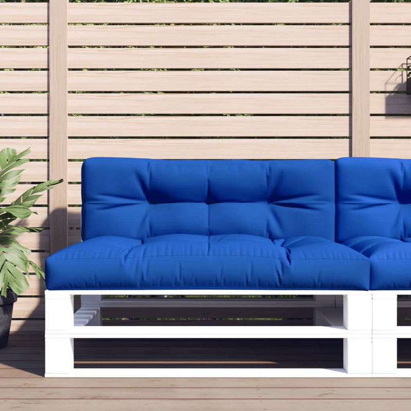 Load image into Gallery viewer, Vidaxl palletkussens 2 st stof koningsblauw