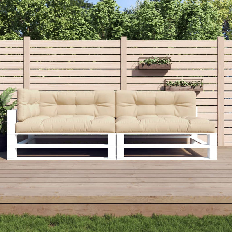 Afbeelding laden in galerijviewer, Vidaxl palletkussens 5 st stof beige