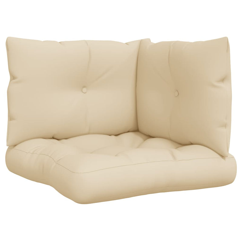 Afbeelding laden in galerijviewer, Vidaxl palletkussens 3 st stof beige