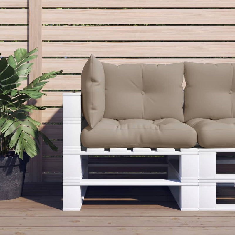 Afbeelding laden in galerijviewer, Vidaxl palletkussens 3 st stof taupe