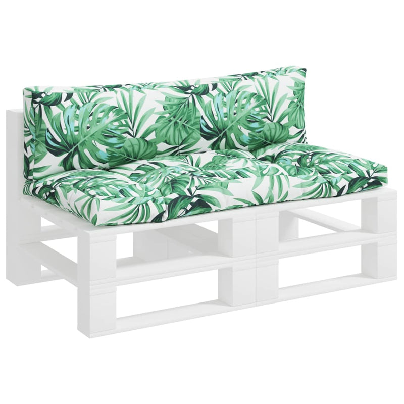 Load image into Gallery viewer, Vidaxl palletkussens 2 st stof bladpatroon