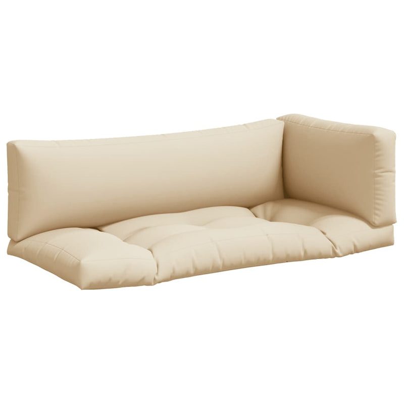 Afbeelding laden in galerijviewer, Vidaxl palletkussens 3 st stof beige