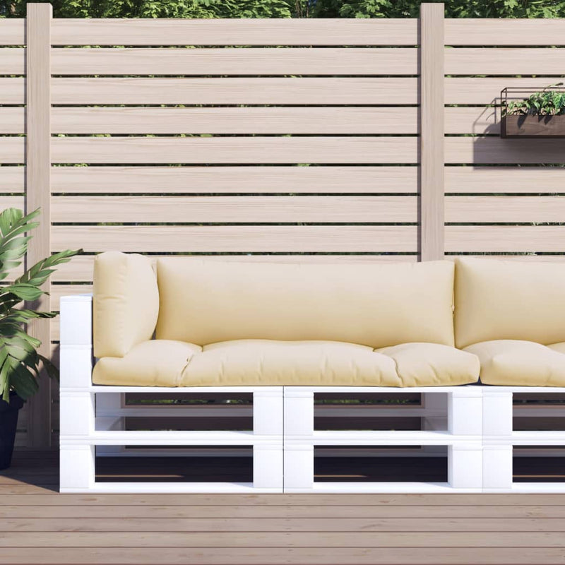 Afbeelding laden in galerijviewer, Vidaxl palletkussens 3 st stof beige