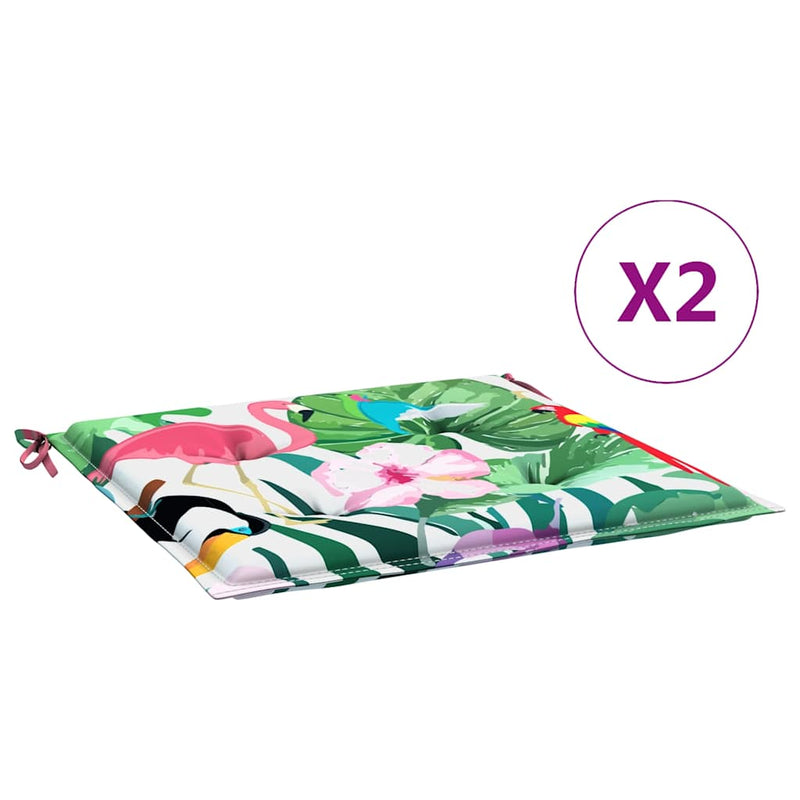 Load image into Gallery viewer, Vidaxl tuinstoelkussens 2 st 50x50x4 cm stof meerkleurig