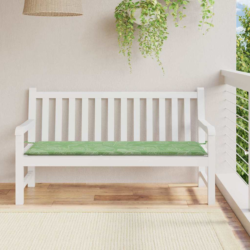 Afbeelding laden in galerijviewer, Vidaxl tuinbankkussen 150x50x4 cm oxford stof bladpatroon