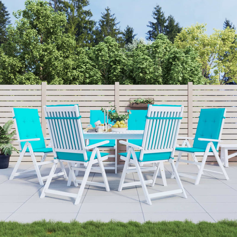 Load image into Gallery viewer, Vidaxl stoelkussens hoge rugleuning 6 st stof turquoise