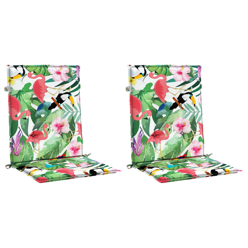 Load image into Gallery viewer, Vidaxl stoelkussens 2 st lage rug stof meerkleurig