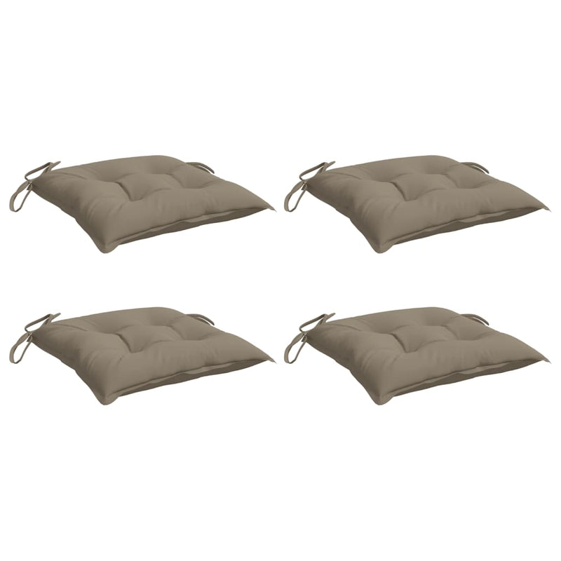 Afbeelding laden in galerijviewer, Vidaxl stoelkussens 4 st 40x40x7 cm oxford stof taupe