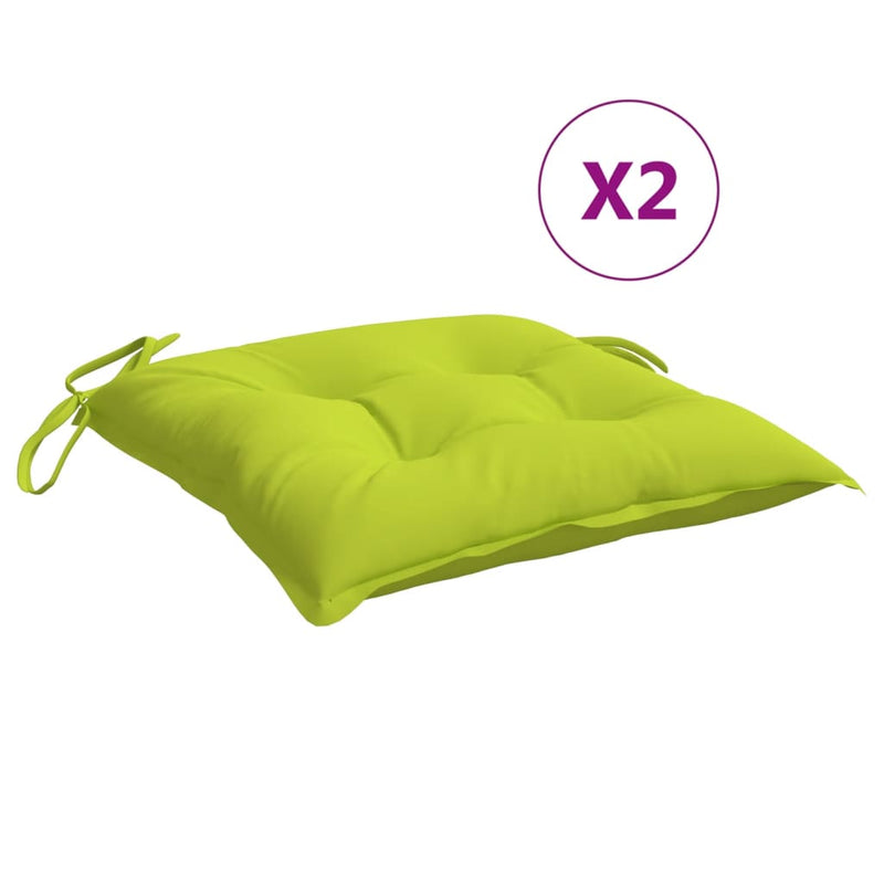 Load image into Gallery viewer, Vidaxl stoelkussens 2 st 40x40x7 cm oxford stof heldergroen