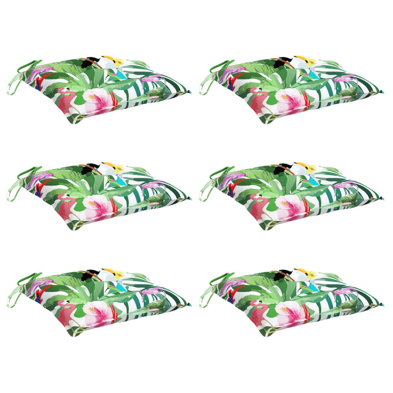 Load image into Gallery viewer, Vidaxl stoelkussens 6 st 40x40x7 cm stof meerkleurig