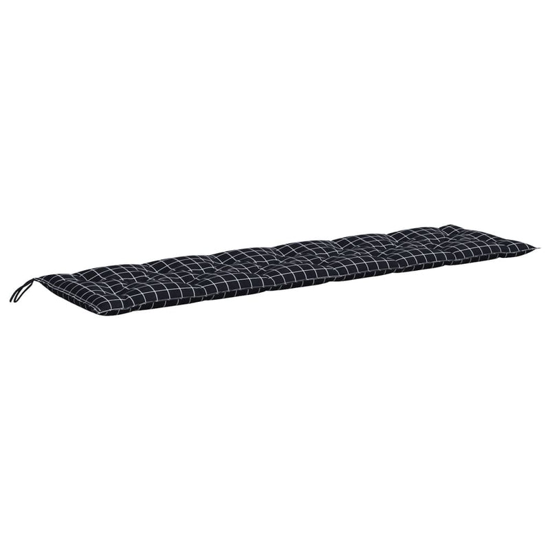 Load image into Gallery viewer, Vidaxl tuinbankkussen 150x50x7 cm oxford stof ruitpatroon zwart