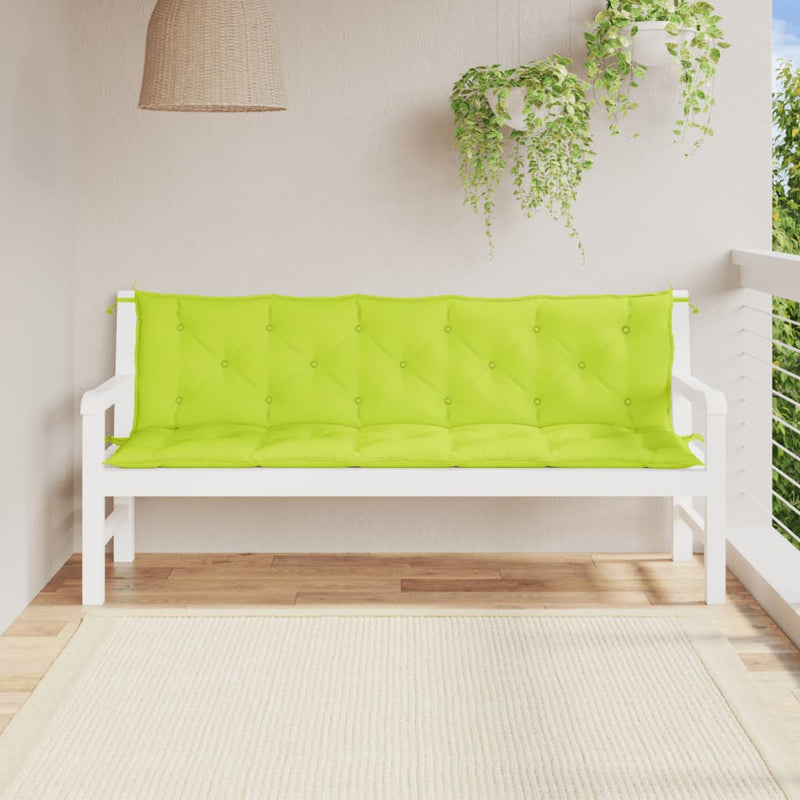 Load image into Gallery viewer, Vidaxl tuinbankkussens 2 st 180x50x7 cm oxford stof heldergroen