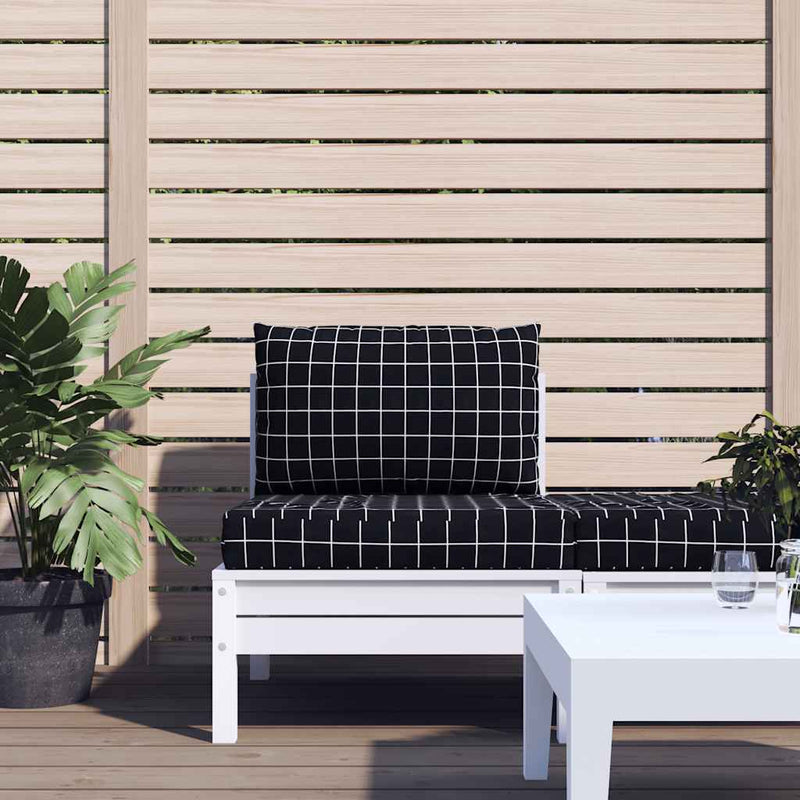 Load image into Gallery viewer, Vidaxl palletkussens 2 st ruitpatroon oxford stof zwart