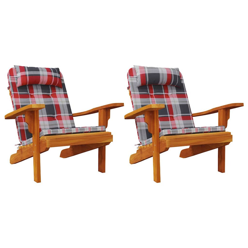 Afbeelding laden in galerijviewer, Vidaxl stoelkussens 2 pcs rood ruit 58 x 77 x 4,5 cm oxford stof