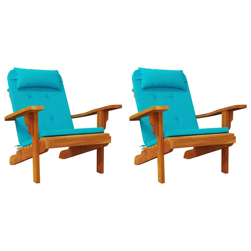 Afbeelding laden in galerijviewer, Vidaxl stoelkussens effen 2 pcs turquoise 58 x 77 x 4,5 cm oxford stof
