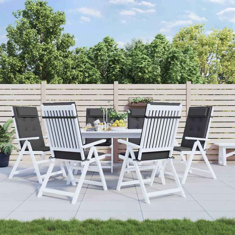 Load image into Gallery viewer, VidaXL Stoelkussens 6 st hoge rug oxford stof antracietkleurig