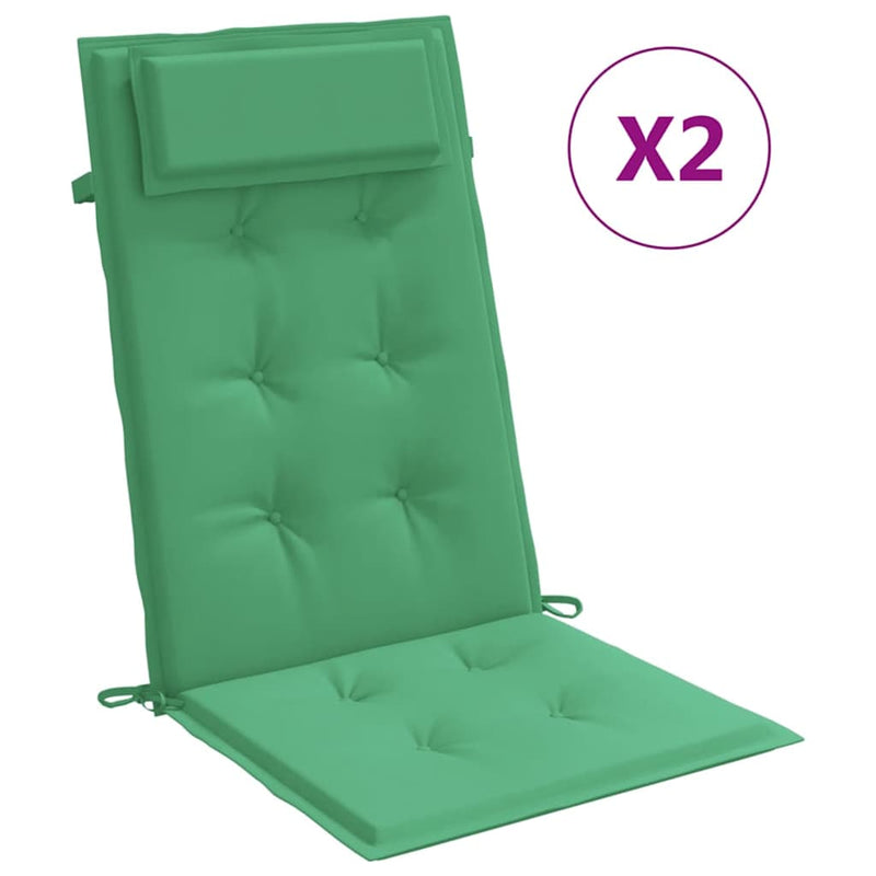Load image into Gallery viewer, Vidaxl stoelkussens 2 st hoge rug oxford stof groen