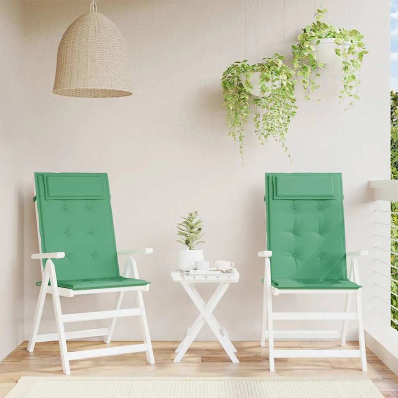 Load image into Gallery viewer, Vidaxl stoelkussens 2 st hoge rug oxford stof groen