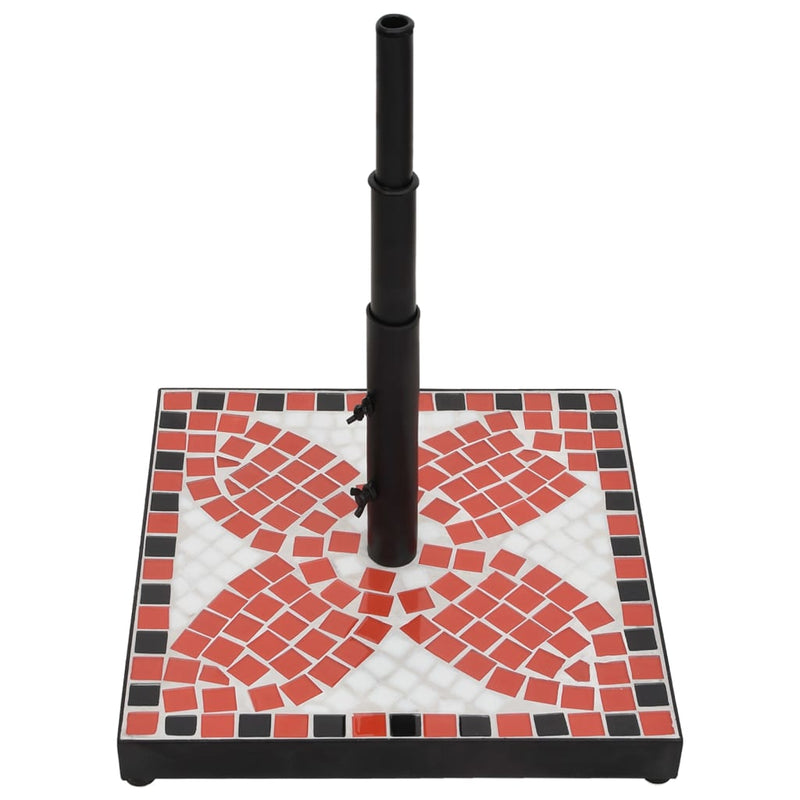 Load image into Gallery viewer, Vidaxl parasolvoet vierkant 12 kg terracottakleurig wit