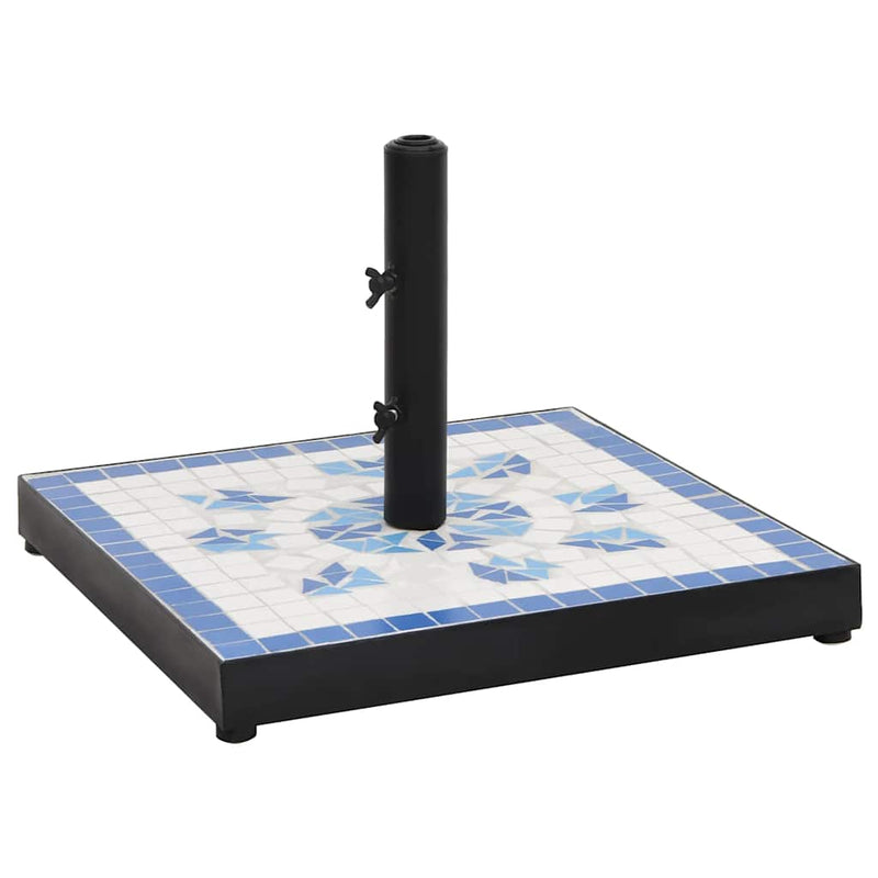 Load image into Gallery viewer, Vidaxl parasolvoet vierkant 12 kg blauw en wit