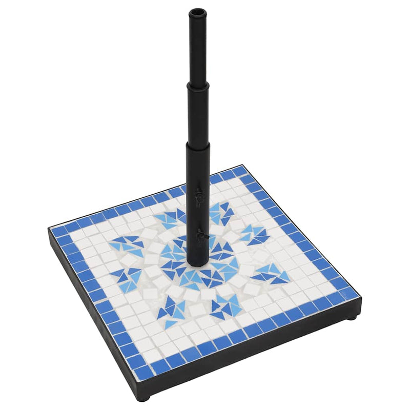 Load image into Gallery viewer, Vidaxl parasolvoet vierkant 12 kg blauw en wit