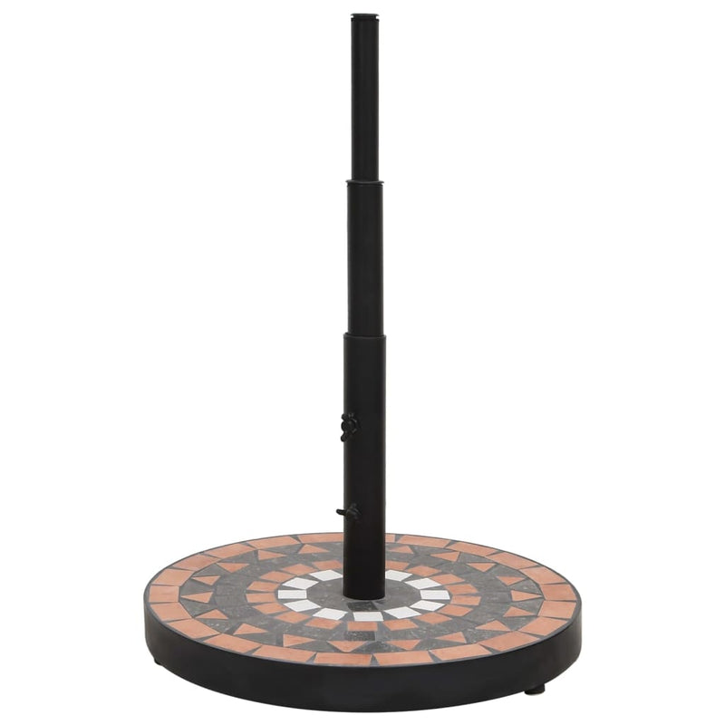 Load image into Gallery viewer, Vidaxl parasolvoet rond 12 kg terracotta wit