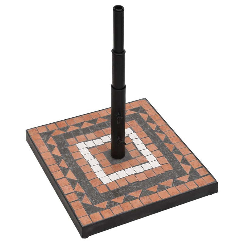 Load image into Gallery viewer, Vidaxl parasolvoet vierkant 12 kg terracottakleurig wit